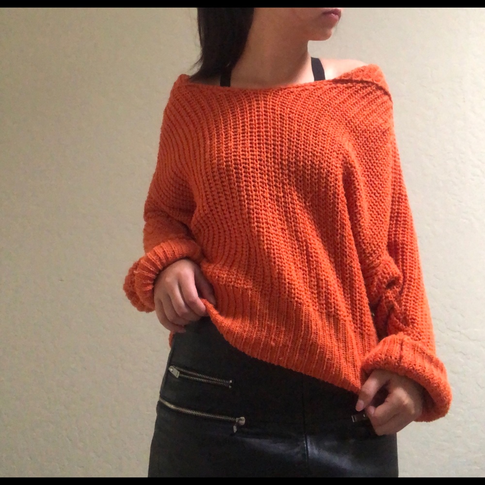 Oversized Orange hoodie sweater